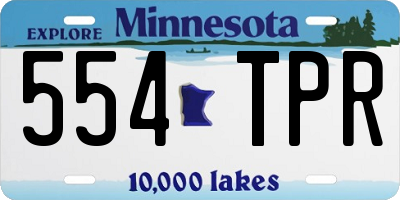 MN license plate 554TPR