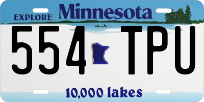 MN license plate 554TPU