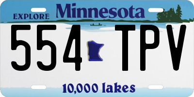 MN license plate 554TPV