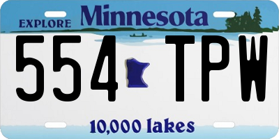 MN license plate 554TPW