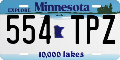 MN license plate 554TPZ