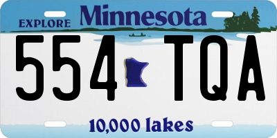 MN license plate 554TQA