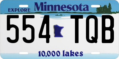 MN license plate 554TQB