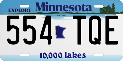 MN license plate 554TQE