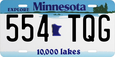MN license plate 554TQG
