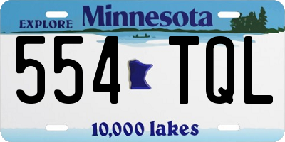 MN license plate 554TQL
