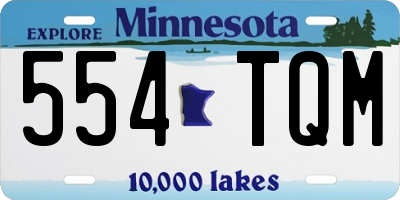 MN license plate 554TQM