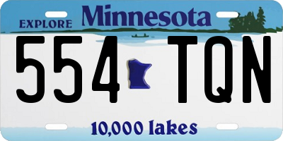 MN license plate 554TQN