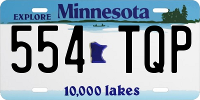 MN license plate 554TQP