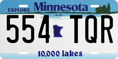 MN license plate 554TQR