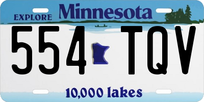 MN license plate 554TQV