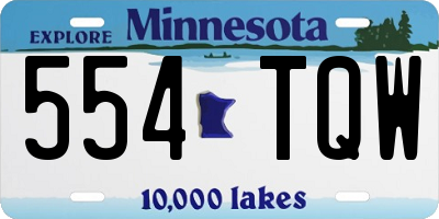 MN license plate 554TQW
