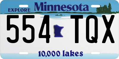 MN license plate 554TQX