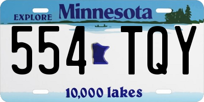 MN license plate 554TQY