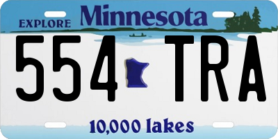 MN license plate 554TRA