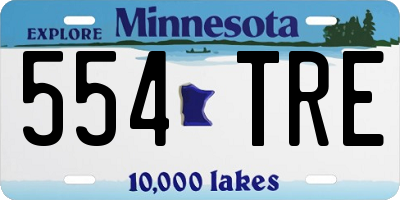 MN license plate 554TRE