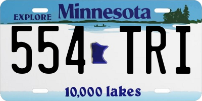 MN license plate 554TRI