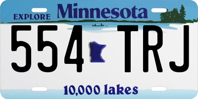 MN license plate 554TRJ