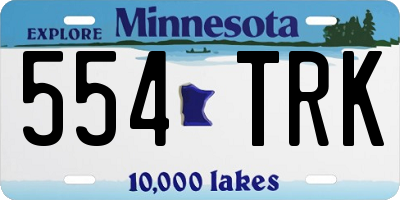 MN license plate 554TRK
