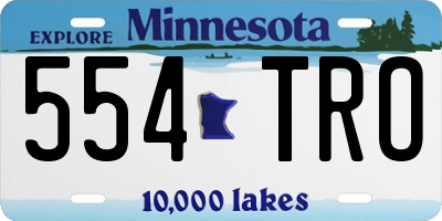 MN license plate 554TRO