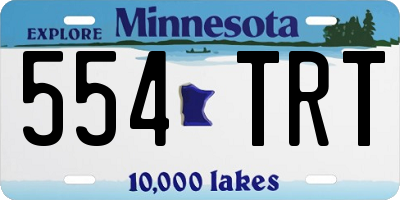 MN license plate 554TRT