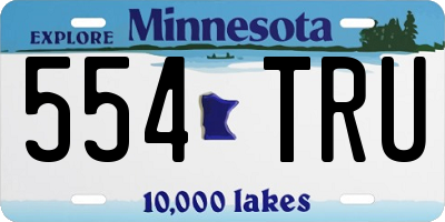 MN license plate 554TRU