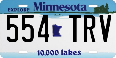 MN license plate 554TRV