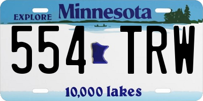 MN license plate 554TRW