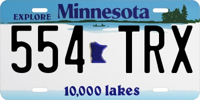 MN license plate 554TRX