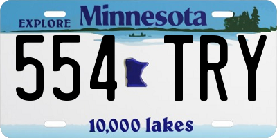 MN license plate 554TRY