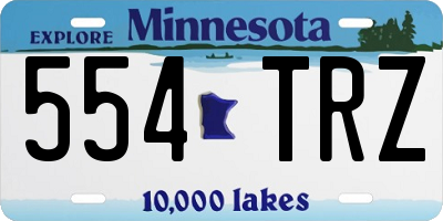 MN license plate 554TRZ