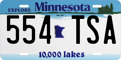 MN license plate 554TSA