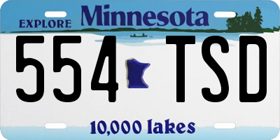 MN license plate 554TSD