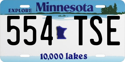MN license plate 554TSE