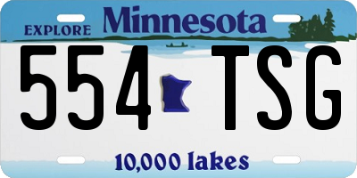 MN license plate 554TSG