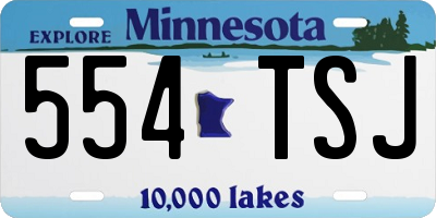 MN license plate 554TSJ
