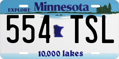 MN license plate 554TSL