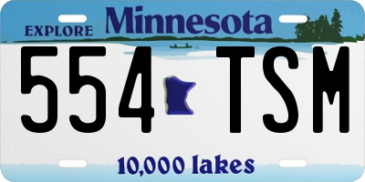MN license plate 554TSM