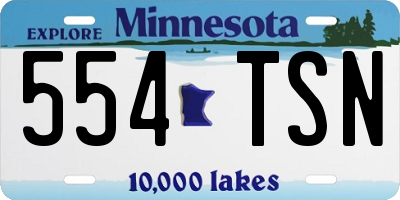 MN license plate 554TSN