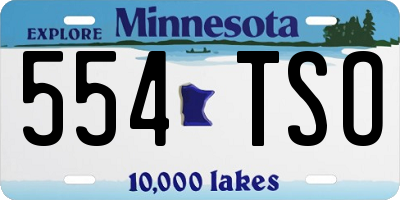 MN license plate 554TSO