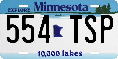 MN license plate 554TSP