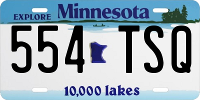 MN license plate 554TSQ