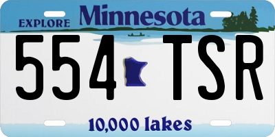 MN license plate 554TSR