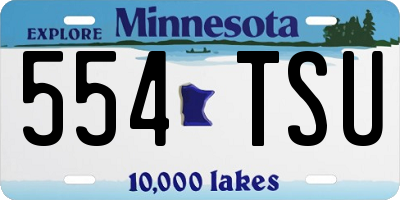 MN license plate 554TSU