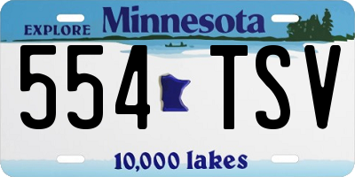 MN license plate 554TSV