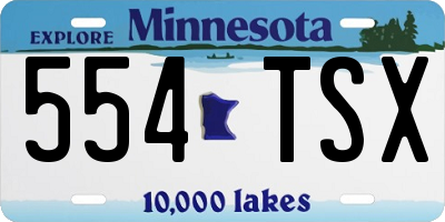 MN license plate 554TSX