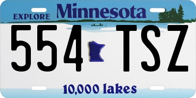 MN license plate 554TSZ