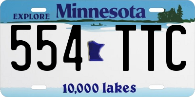 MN license plate 554TTC