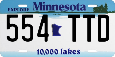 MN license plate 554TTD