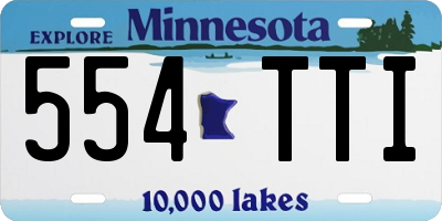 MN license plate 554TTI